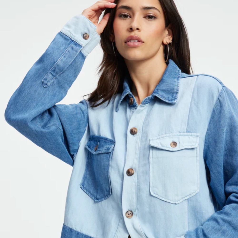 GOOD AMERICAN DENIM SHIRT - LARGE (SIZE 3)